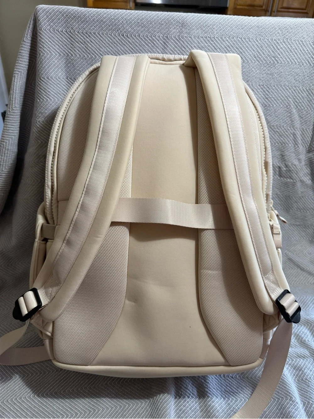 all in motion Cream Backpack with school supplies - Ready For back to school.